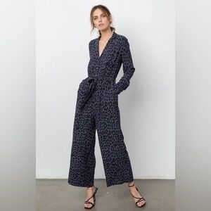 Rails charcoal leopard jumpsuit